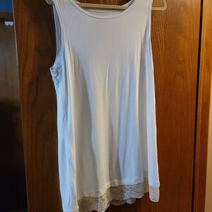 LOGO Layers tank with lace. Sz L